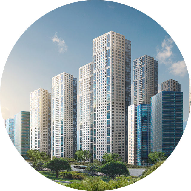 뉴:홈 특징 - 공공분양 50만호 공급, 다양한 주거선택권 제공, 획기적 내집마련 자금 지원, 사전청약 조기 공급, 품질혁신 실현