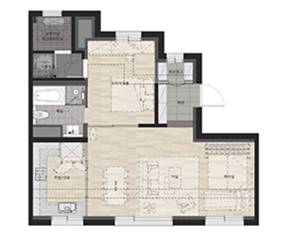 46㎡ 기본형 평면도