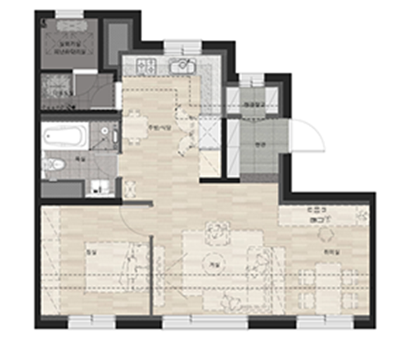 46㎡ 옵션형 평면도